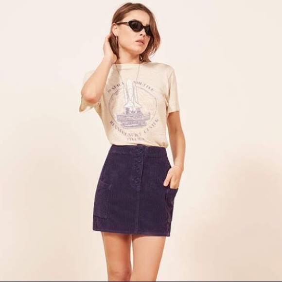 Reformation Dresses & Skirts - Reformation Purple Corduroy  Skirt sz4